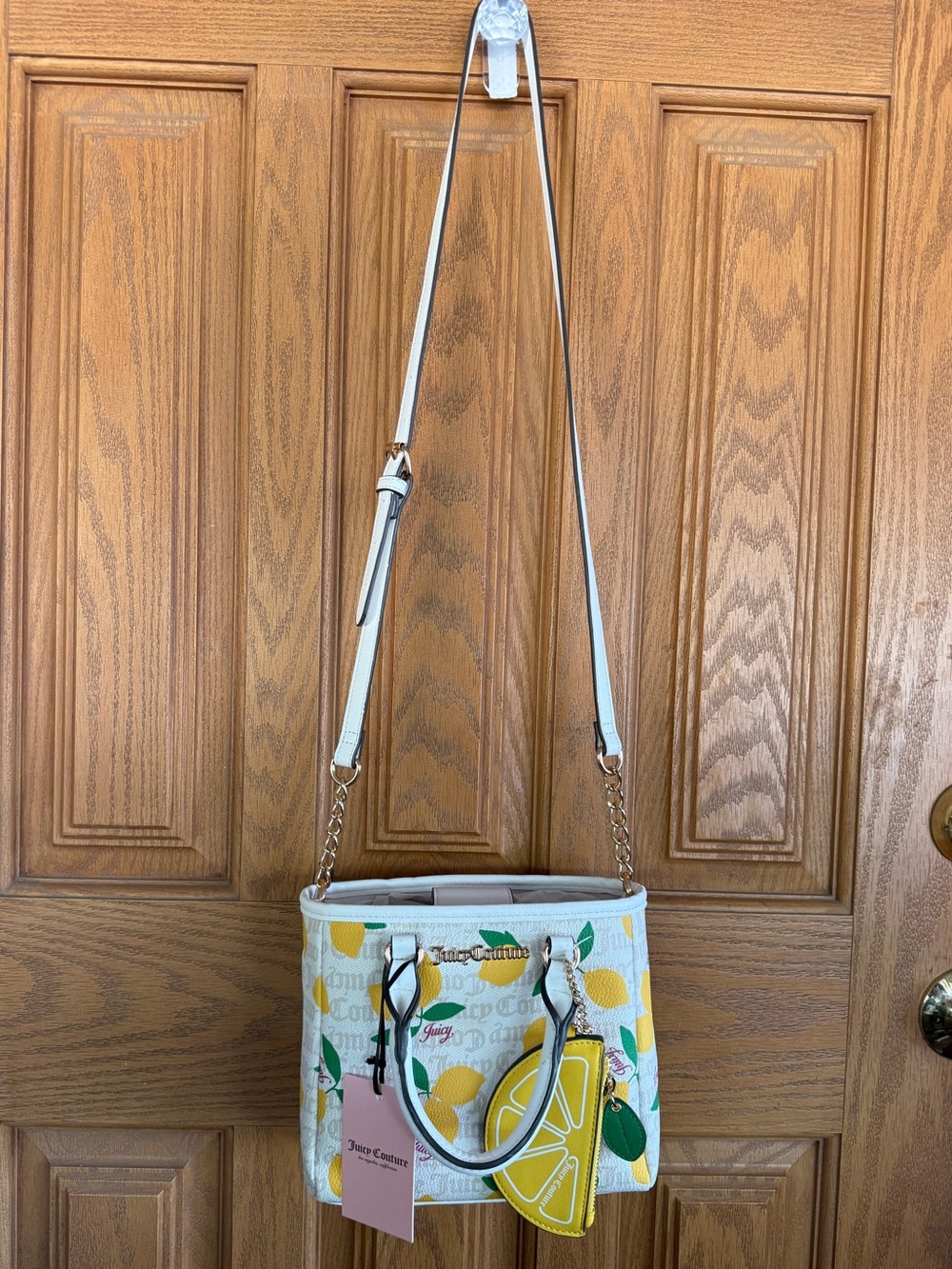 Juicy Couture Lemon Mini Tote Bag with Crossbody Strap, New with Tags - Picture 6 of 6